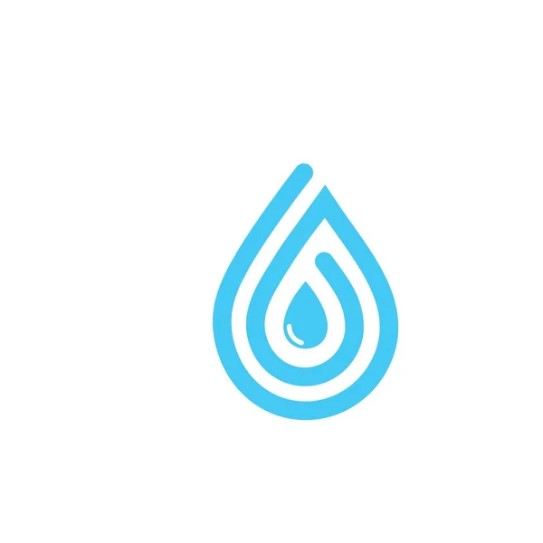 Wasser Tropfen Linie Symbol Vektor Illustration Design Vorlage Web — Stockvektor