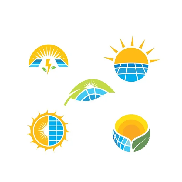 Solar Panel Vector Icon Natural Energy Design — Stock Vector