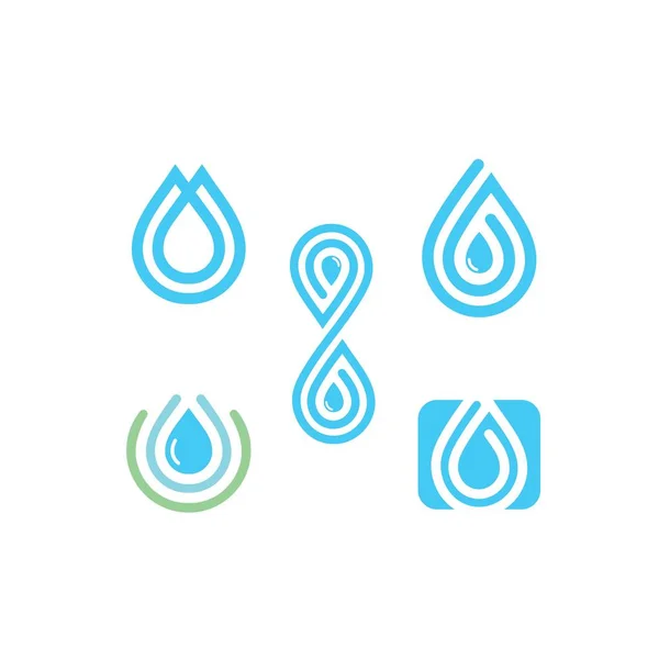 Icono Gota Agua Vector Ilustración Diseño Plantilla — Vector de stock