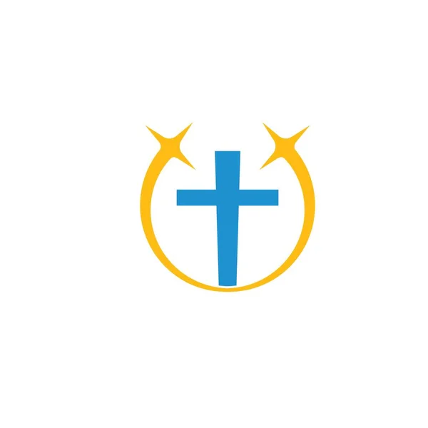 Ikona Kościoła Wektor Ilustracji Wzór Projektu — Wektor stockowy