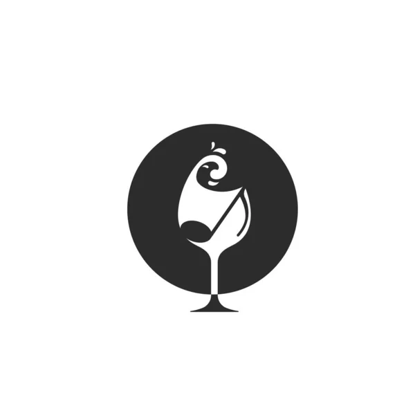 Ψήσιμο Γυαλί Κρασιού Εικονίδιο Διάνυσμα Εικονογράφηση Πρότυπο Σχεδιασμού — Διανυσματικό Αρχείο