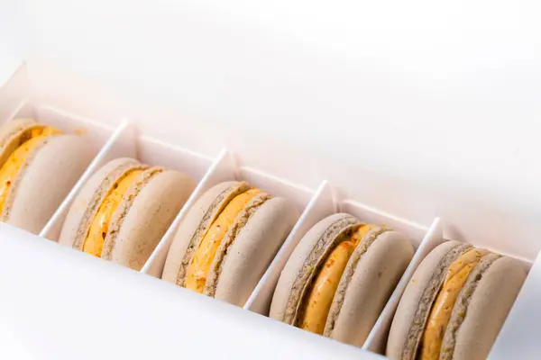 Макароны Коробке Французское Печенье — стоковое фото