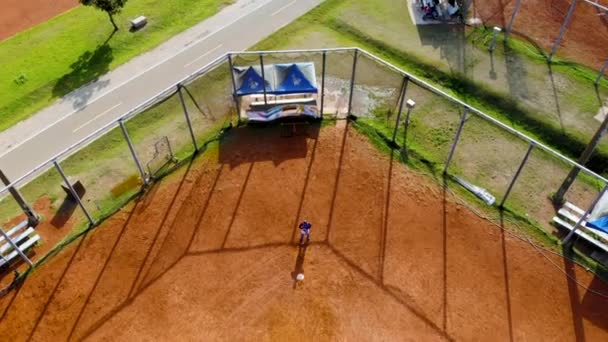 Fotografía Aérea Taipei Taiwán Riverside Park Baseball Stadium — Vídeo de stock