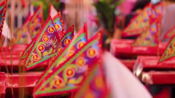 2020 Tchaj Wan Nové Taipei City Tradiční Čínské Náboženské Zvyky — Stock video