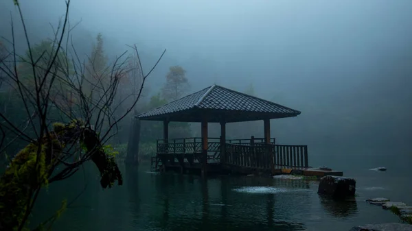 Forêt Les Lacs Montagne Mingchi Comté Yilan Taiwan Est Une — Photo