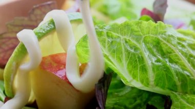 Vejetaryen sağlıklı yemek, sebze salatası.,