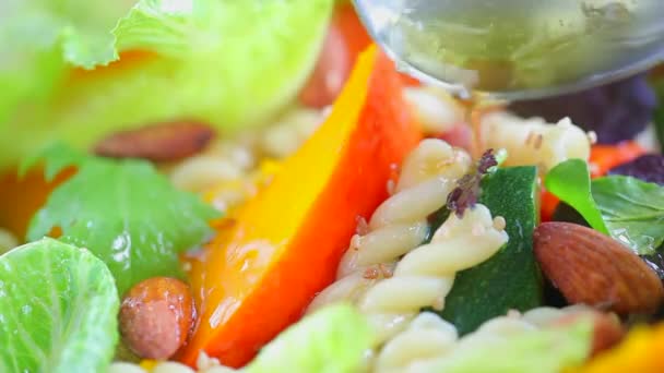 Cibo Sano Vegetariano Insalata Verdure — Video Stock