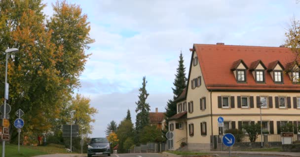 Rothenburg Bavaria Jerman Bangunan Tua Dan Jalan — Stok Video