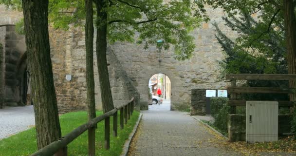 Rothenburg Bajorország Németország Régi Épület Középkori Vár — Stock videók