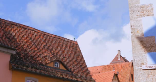 Bangunan Tua Kota Dongeng Rothenburg Bavaria Jerman — Stok Video