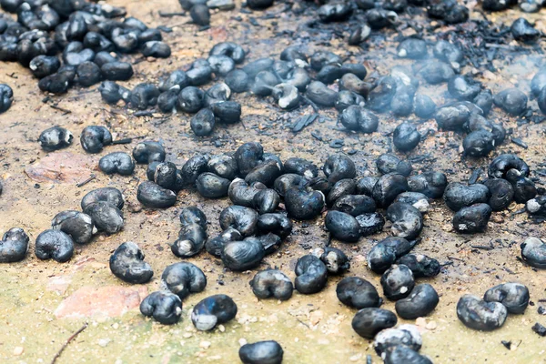 Tailandesa tradición anacardo quemado de estufa carbón con caliente sm —  Fotos de Stock