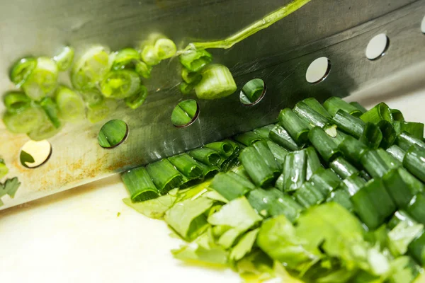 Spring onion and coriander sliced for garnish — Stock Photo, Image