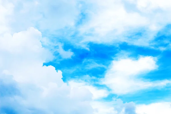 Blue sky with white cloud background — Stock Photo, Image