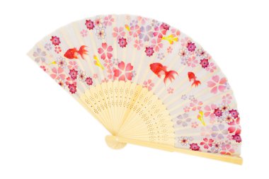 geleneksel Japon fan izole beyaz arka plan