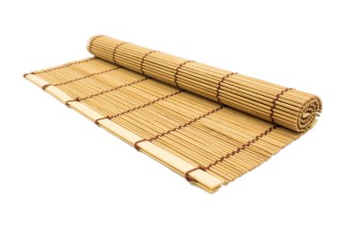 suşi haddeleme silindir bambu malzeme mat maker izole beyaz ba