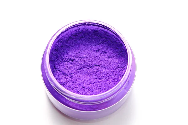 Pigments de couleur mica violet isolés sur fond blanc — Photo