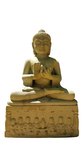 Bouddhisme thaï statue bénite de bouddha avec des chemins de coupe isolés o — Photo