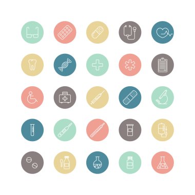 tıbbi simgeler dizisi