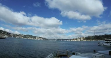 Türkiye 'deki İstanbul Boğazı' ndaki feribottan görüntüler