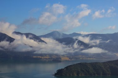 Morning scene in the Marlborough Sounds clipart