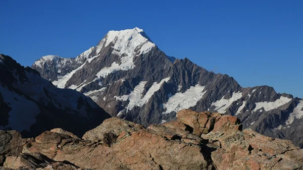 Mount Cook Sealy Tarns evden gelen görünümünü — Stok fotoğraf