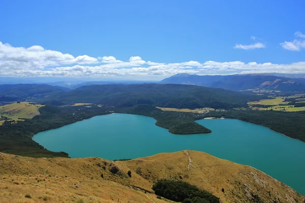 Turkuaz Gölü Rotoiti, Mt Robert görünümünden