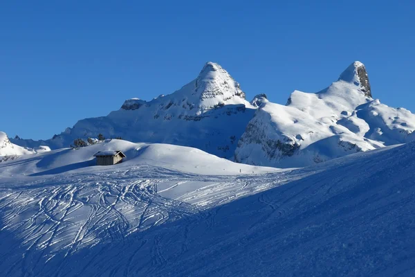 Paisaje idílico de invierno en Suiza Central —  Fotos de Stock