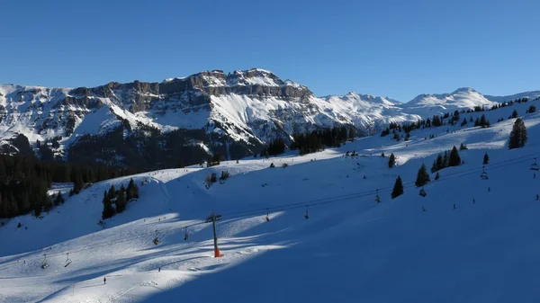 Vista dal comprensorio sciistico Flumserberg, Monte Hochfinsler — Foto Stock