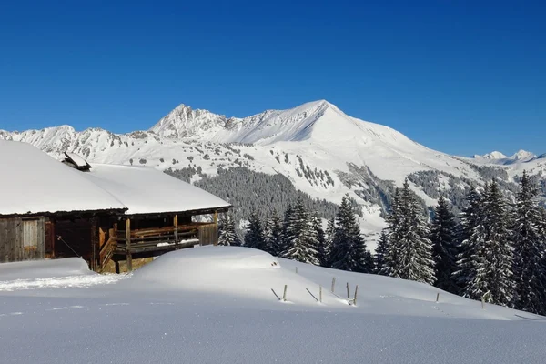 Schneebedeckt mt lauenenhorn — Stockfoto