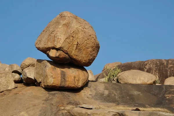 Formation rocheuse unique à Hampi, Inde — Photo