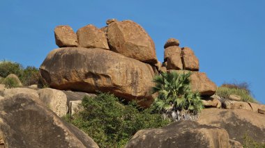 Kaya oluşumu Hampi, Hindistan