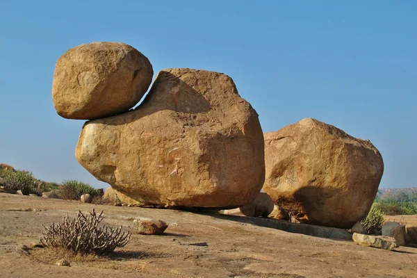 Formation de roche à Hampi populaire pour le bloc — Photo