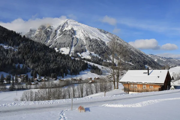 Giornata Invernale Feutersoey Alpi Svizzere — Foto Stock