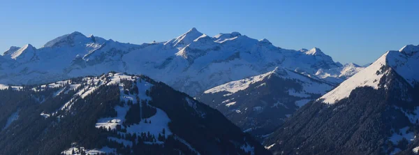 Далекий Вид Гірський Хребет Діаблеретс Взимку — стокове фото