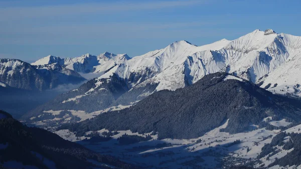 Vanil Noir Vintern Bergskedja Schweiziska Alperna — Stockfoto