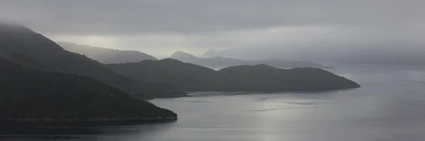 Paisagem Vista Queen Charlotte Track Rota Caminhadas Nova Zelândia — Fotografia de Stock