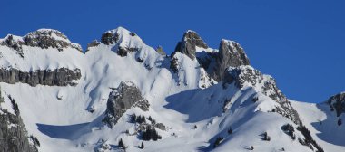 Gams Chopf and Schwarzchopf. Mountains in the Toggenburg Valley. clipart