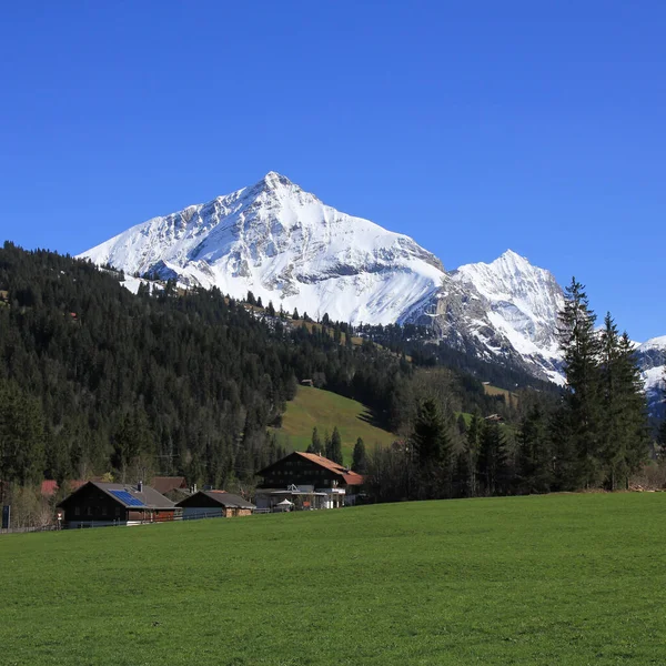Montañas Cubiertas Nieve Spitzhorn Und Arpelistock — Foto de Stock