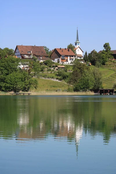 Bela Igreja Velha Seegraben Seegraeben Pequena Aldeia Zurique Cantão Suíça — Fotografia de Stock