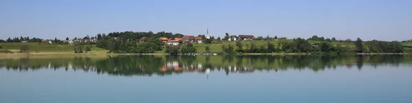 Idyllische Ländliche Landschaft Die Sich Pfaffikonsee Pfaffikon Widerspiegelt Altdorf Seegraben — Stockfoto