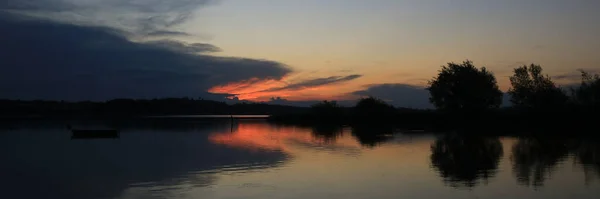 Beautiful Calm Summer Evening Shore Lake Pfaeffikon — Stock Photo, Image