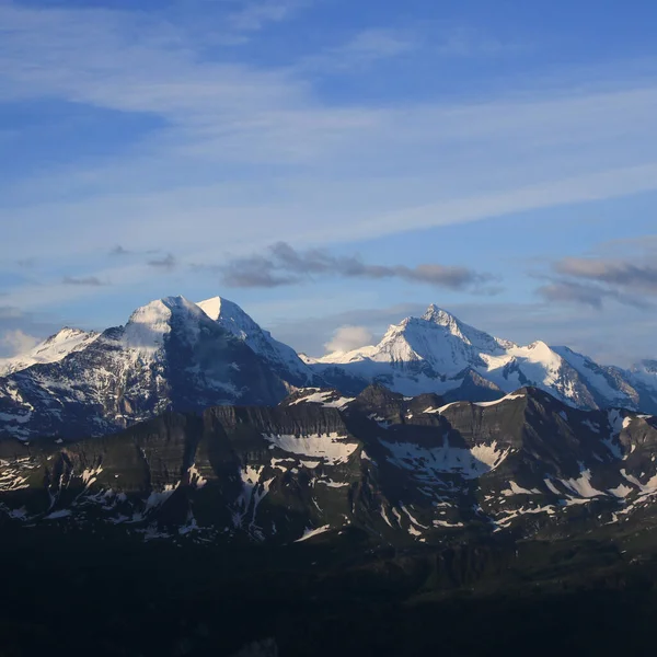 Slavný Pohoří Eiger Monch Jungfrau Pohled Mount Brienzer Rothorn Severní — Stock fotografie