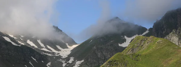 圣加仑州的夏季风景 Wildseeluggen Pizol地区的山口高山山峰 — 图库照片