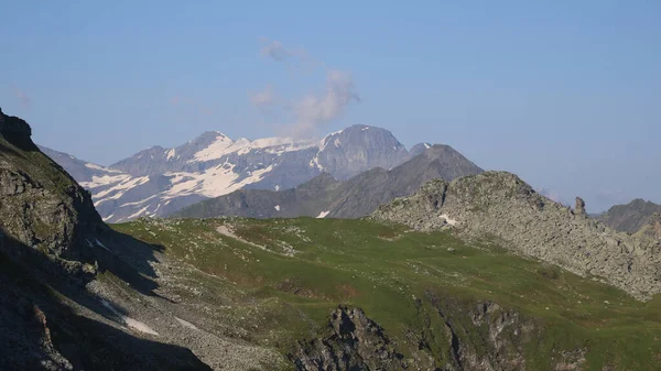 High Mountains Seen Five Lakes Hike Pizol — Stock Photo, Image