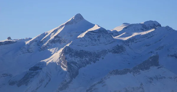 Mount Oldehore Diablerets Ledovec Vidět Horeflue Schoenried — Stock fotografie