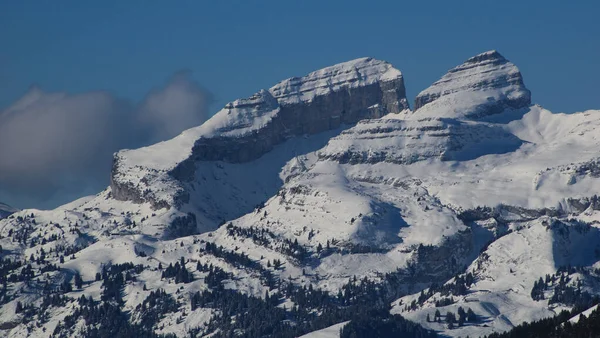 Monte Tour Inverno Suíça — Fotografia de Stock