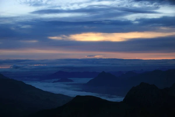 Colorful Morning Sky Mountains Seen Brienzer Rothorn — Stock Photo, Image