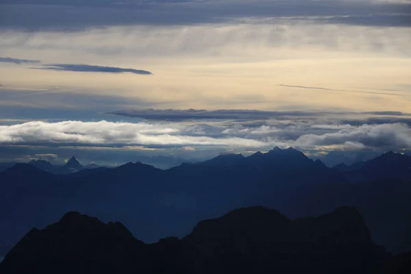 Cena Nascer Sol Vista Brienzer Rothorn — Fotografia de Stock