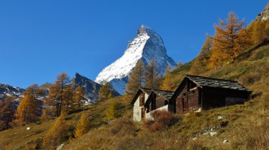 Autumn day in Zermatt clipart