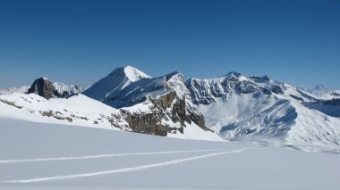 Sanetsch Pass, dağlar ve Kayak parça
